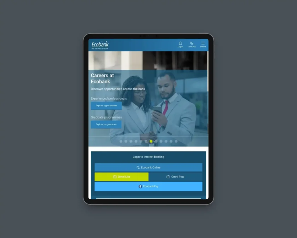 Ecobank Pan African Bank Corporation, Tablet